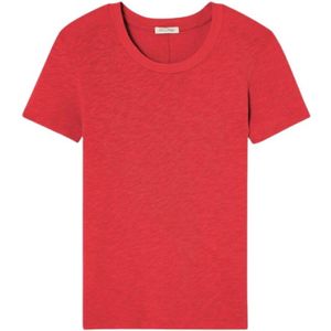 American Vintage, Rode Son 28ge T-Shirt Rood, Dames, Maat:S