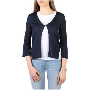 Armani, Dames Cardigan met Voorsluiting Blauw, Dames, Maat:XL