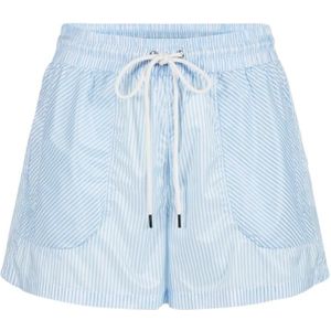 Iceberg, Gestreepte nylon shorts met elastische taille Blauw, Dames, Maat:S