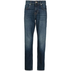 7 For All Mankind, Slim-fit Jeans Blauw, Heren, Maat:W33