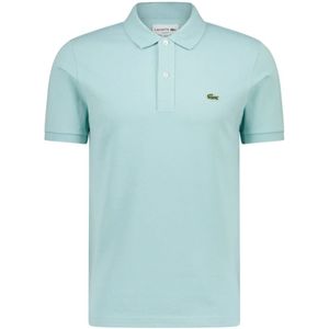 Lacoste, Tops, Heren, Groen, S, Katoen, Logo Applique Slim-Fit Polo Shirt