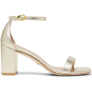 Stuart Weitzman, Nudistcurve 75 Block Sandal Beige, Dames, Maat:41 EU