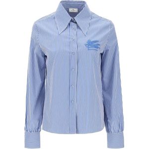 Etro, Klassieke Witte Button-Up Overhemd Veelkleurig, Dames, Maat:S