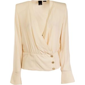 Pinko, Blouses & Shirts, Dames, Roze, M, Elegante Lange Mouwen Blouse