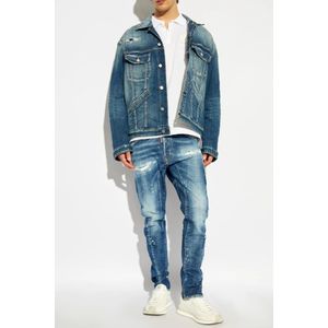 Dsquared2, Jeans, Heren, Blauw, L, Katoen, Tidy Biker Jeans