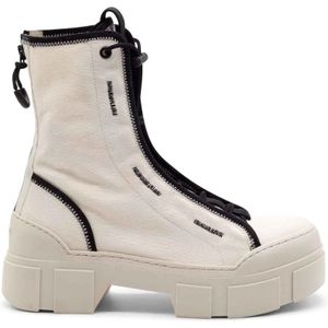 Vic Matié, Beige Katoenen Amfibische Schoenen Beige, Dames, Maat:37 EU