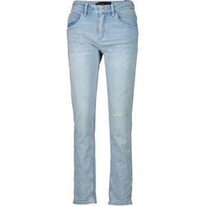 Drykorn, Jeans, Dames, Blauw, W26, Lichtblauwe Straight Jeans met Subtiele Scheur