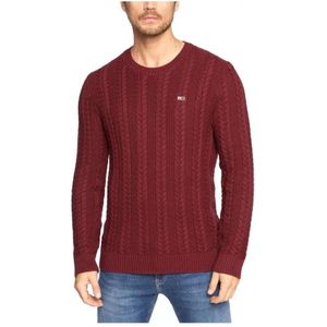 Tommy Hilfiger, Jersey Cable Tommy Jeans Rood, Heren, Maat:M