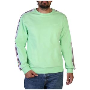 Moschino, Sweatshirts & Hoodies, Heren, Groen, S, Katoen, Heren Sweatshirt Lente/Zomer Collectie - A1781-4409