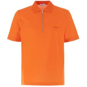 Salvatore Ferragamo, Polo Shirts Oranje, Heren, Maat:L