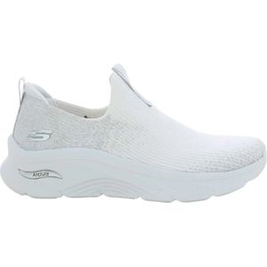 Skechers, Dames Schoenen Zilver Arch FIT Dlux Glimmr Wit, Dames, Maat:40 EU