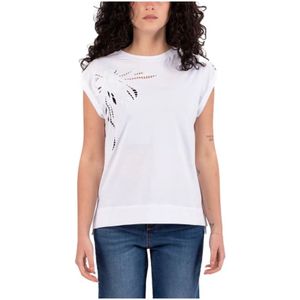 Alpha Industries, Dames Casual T-shirt Wit, Dames, Maat:3XL