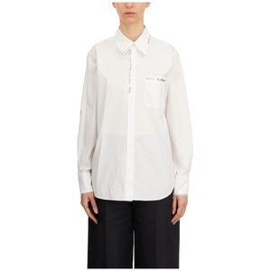 Marni, Blouses & Shirts, Dames, Wit, S, Katoen, Klassieke Katoenen Overhemd