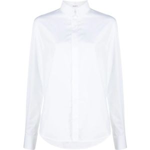 Wardrobe.nyc, Witte Katoenen Overhemd met Lange Mouwen Wit, Dames, Maat:M