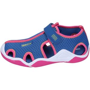 Geox, Schoenen, Dames, Blauw, 38 EU, Meisjes Textiel Sandalen met Android Stijl