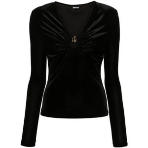 Just Cavalli, Tops, Dames, Zwart, XS, Zwarte Top ***cv