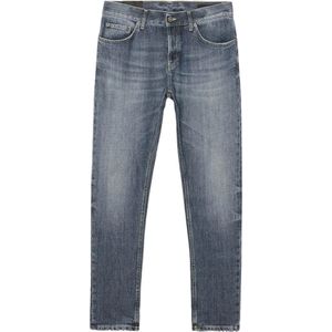 Dondup, Jeans, Heren, Blauw, W38, Katoen, Slim-Fit Jeans voor Mannen
