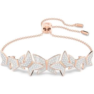 Swarovski, Vlinder Rosé Goud Armband Wit Geel, Dames, Maat:ONE Size