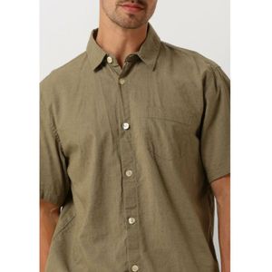 Forét, Overhemden, Heren, Groen, M, Linnen, Groen Linnen Overshirt