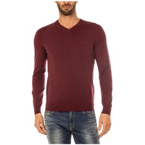 Armani Jeans, Gezellige Gebreide Trui Rood, Heren, Maat:XL