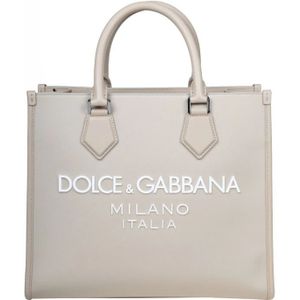 Dolce & Gabbana, Tassen, Heren, Beige, ONE Size, Nylon, Woestijn Beige Nylon Schoudertas