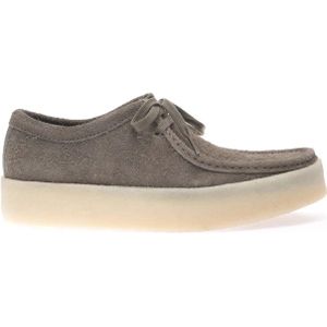 Clarks, Schoenen, Heren, Beige, 44 EU, Leer, Wallabee Cup khaki bootschoenen