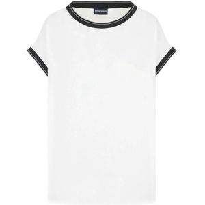Emporio Armani, Witte Warme Blouse Vrouwen Viscose Wit, Dames, Maat:S