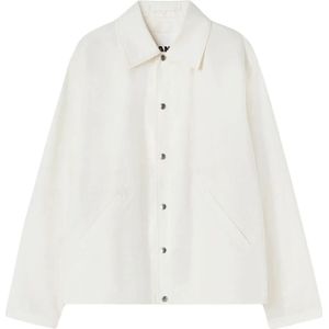 Jil Sander, Light Jassen Wit, Heren, Maat:L