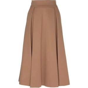 Vicario Cinque, Rokken, Dames, Bruin, XL, Tulip Midi Rok Milano Rits