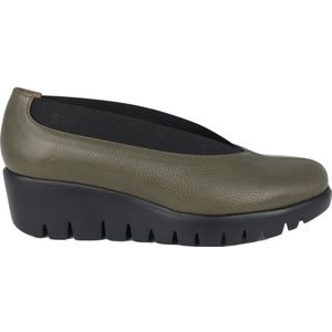 Wonders, Schoenen, Dames, Groen, 35 EU, Leer, Groene damespomp met Memory Gel binnenzool