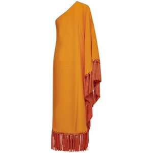 Taller Marmo, Kleedjes, Dames, Oranje, M, Elegante Marmer Jurk