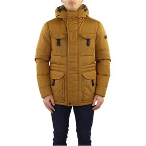 Peuterey, Jassen, Heren, Bruin, XL, Heren Aiptek NBE 03 FUR Parka Bruin