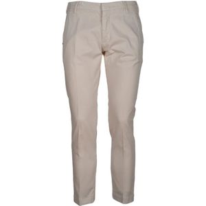 Entre amis, Korte katoenen broek met metalen logodetail Beige, Heren, Maat:W40