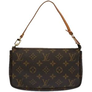 Louis Vuitton Vintage, Pre-owned Canvas clutches Bruin, Dames, Maat:ONE Size