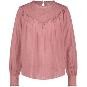 Fabienne Chapot, Blouses & Shirts, Dames, Roze, L, Top met kanten details en ruches