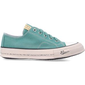 visvim, Schoenen, Heren, Groen, 42 EU, Katoen, Groene Canvas Lage Sneakers