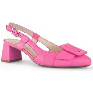 Gabor, Schoenen, Dames, Roze, 39 EU, Leer, Roze Elegant Platte Sandalen