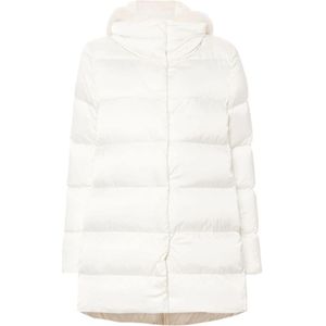 Herno, Jassen, Dames, Wit, M, Witte Donsgevulde Faux-Fur Jas