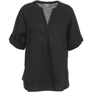 Himon's, Blouses & Shirts, Dames, Zwart, M, Zwarte Ss 24 Dameskleding