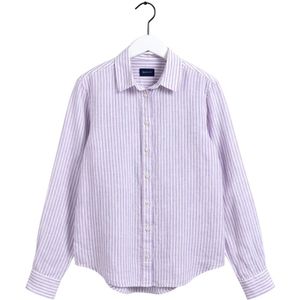 Gant, Blouses & Shirts, Dames, Paars, L, Vintage Gestreepte Overhemd