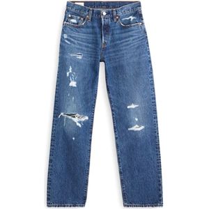 Levi's, Jeans, Dames, Blauw, W31 L30, Rechte spijkerbroek