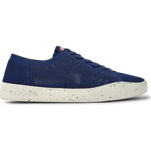 Camper, Schoenen, Heren, Blauw, 41 EU, Polyester, Blauwe Sportieve Sneakers met Elastische Veters