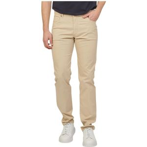 Bugatti, Broeken, Heren, Beige, M, Katoen, Beige Broek 5-Pocket Regular Fit