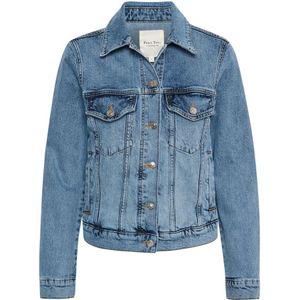 Part Two, Stoere Denim Jas met Borstzakken Blauw, Dames, Maat:L