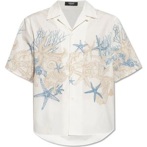 Versace, Overhemden, Heren, Veelkleurig, XL, Shirt met Barocco Sea print