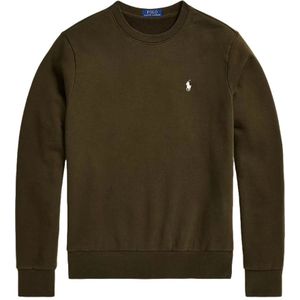 Ralph Lauren, Sweatshirts & Hoodies, Heren, Groen, M, Katoen, Groene Sweater Girocollo Lange Mouw