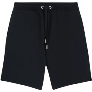 Ami Paris, Korte broeken, Heren, Zwart, XS, Katoen, Biologisch Katoen Zwarte Fleece Shorts