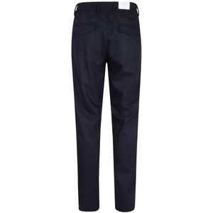 Eleventy, Broeken, Heren, Blauw, W32, Wol, Luxe Blauwe Wollen Broek Aw 24