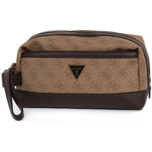 Guess, Handtas, Guess BBO Vezzola Beauty Case Beige, Dames, Maat:ONE Size
