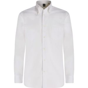 Boggi Milano, Overhemden, Heren, Wit, 2Xl, Katoen, Stretch P.Point Boston Kraag Shirt Regular Fit